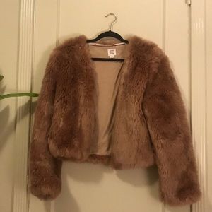 some days lovin’ blush fur jacket